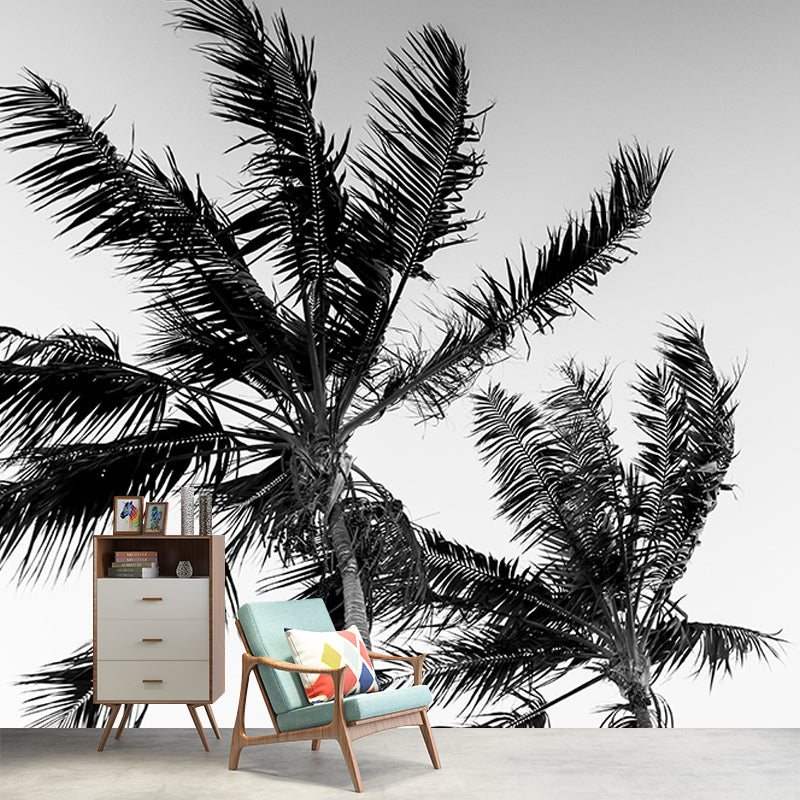 Customized Palm Tree Mural Tropical Mildew Resistant Sleeping Room Wall Mural