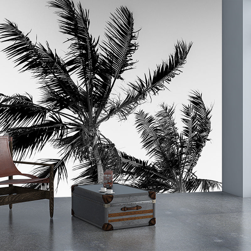 Customized Palm Tree Mural Tropical Mildew Resistant Sleeping Room Wall Mural
