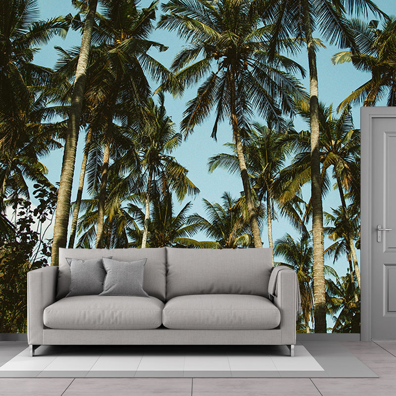 Palm Tree Mildew Resistant Mural Tropical Photography Sleeping Room Wall Mural