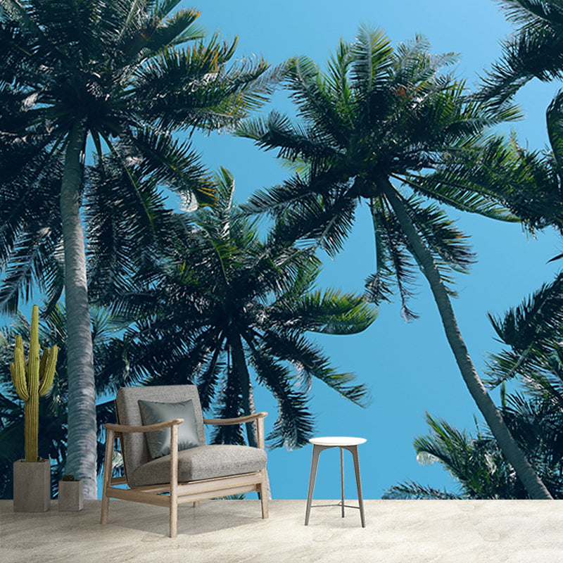 Mildew Resistant Mural Palm Tree Tropical Living Room Wall Mural