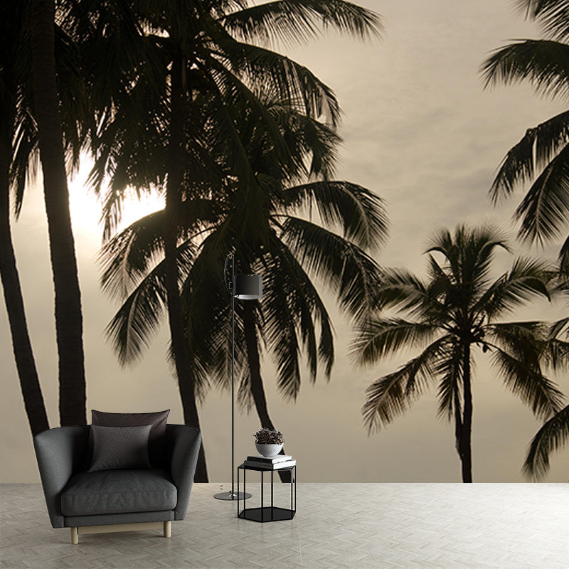 Mildew Resistant Mural Palm Tree Tropical Living Room Wall Mural