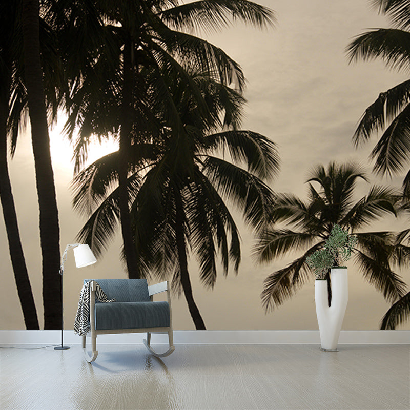Mildew Resistant Mural Palm Tree Tropical Living Room Wall Mural