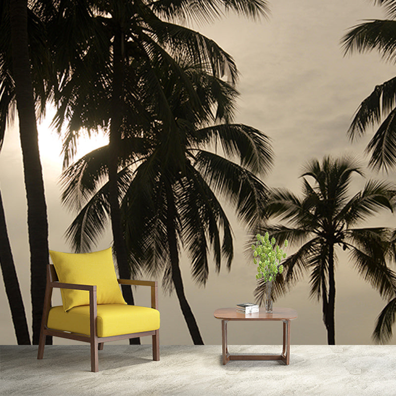 Mildew Resistant Mural Palm Tree Tropical Living Room Wall Mural
