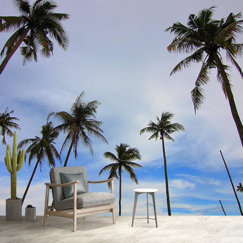 Stain Resistant Palm Tree Mural Tropical Photography Living Room Wall Mural