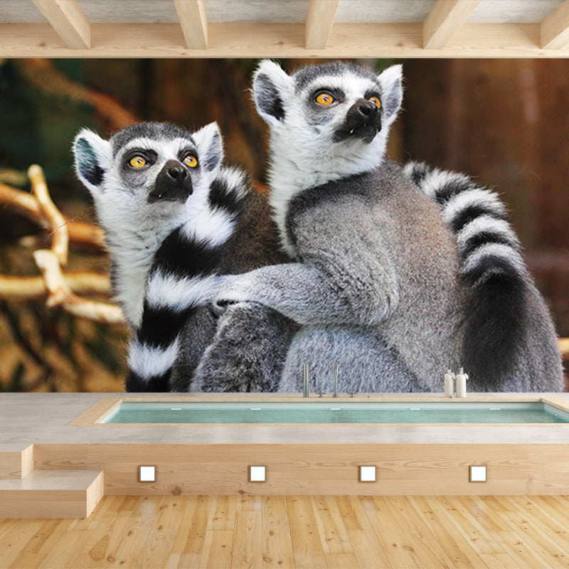 Wild Animal Mildew Resistant Mural Contemporary Sitting Room Wall Mural