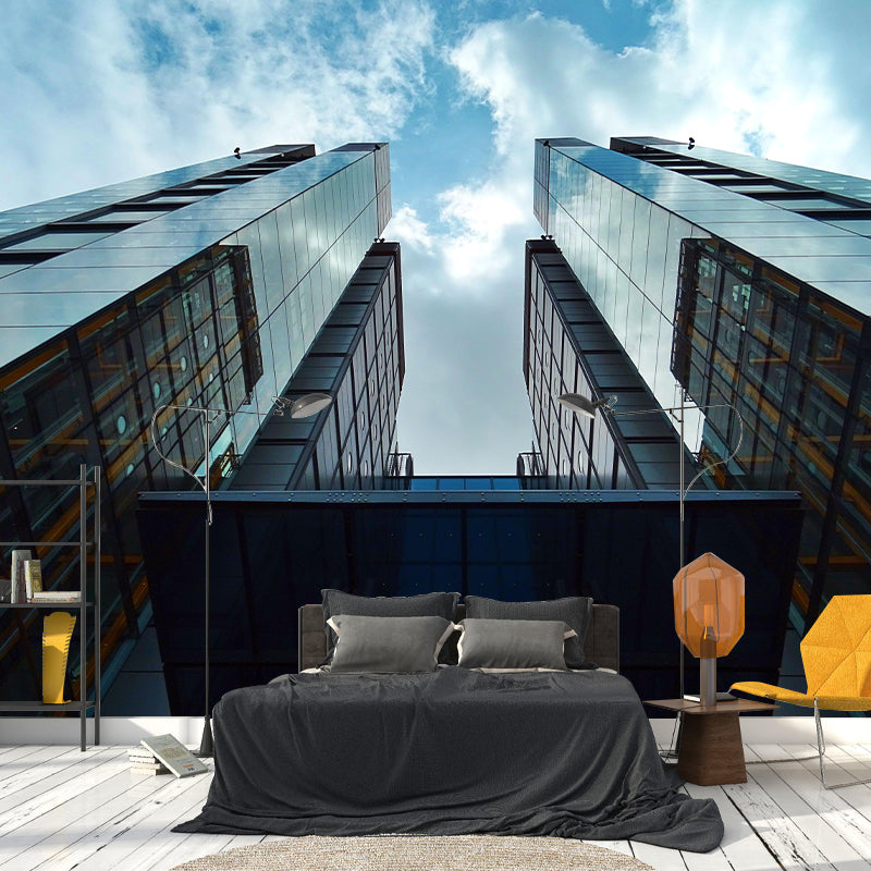 Horizontal Photography Architecture Mural Eco-friendly Wallpaper for Study Room