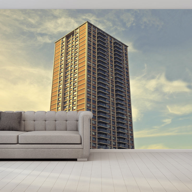 Eco-friendly Horizontal Photography Architecture Mural Wallpaper for Sitting Room