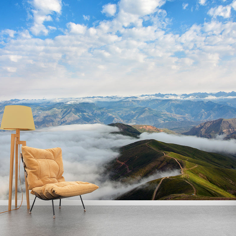 Photography Clouds Landscapes Mural Eco-friendly Wallpaper for Decoration