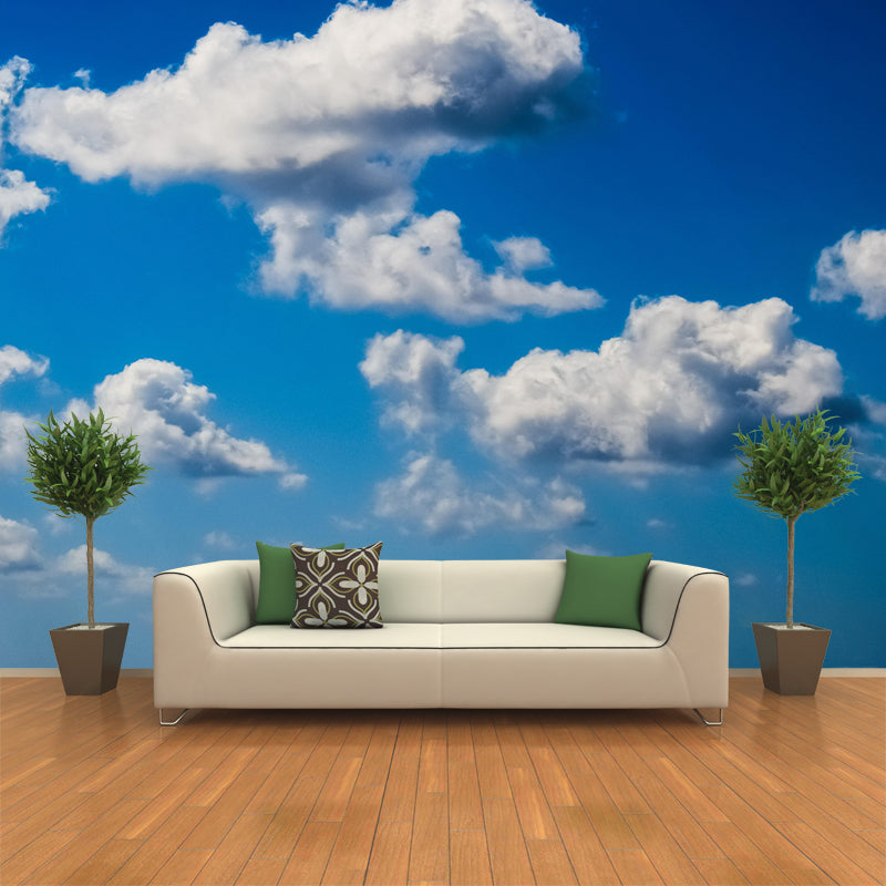 Horizontal Photography Clouds Landscapes Mural Eco-friendly Wallpaper for Bedroom
