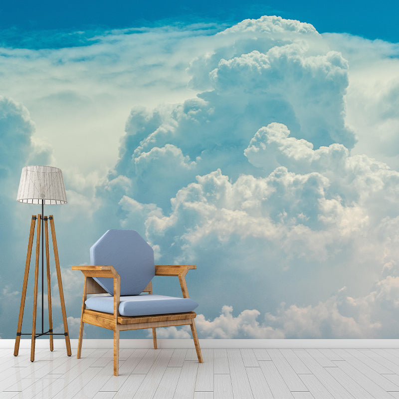 Clouds Landscapes Horizontal Photography Mural Eco-friendly Wallpaper for Home
