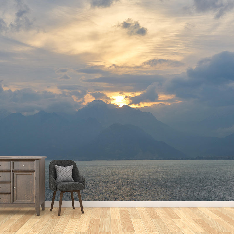 Clouds Landscapes Horizontal Photography Mural Eco-friendly Wallpaper for Home