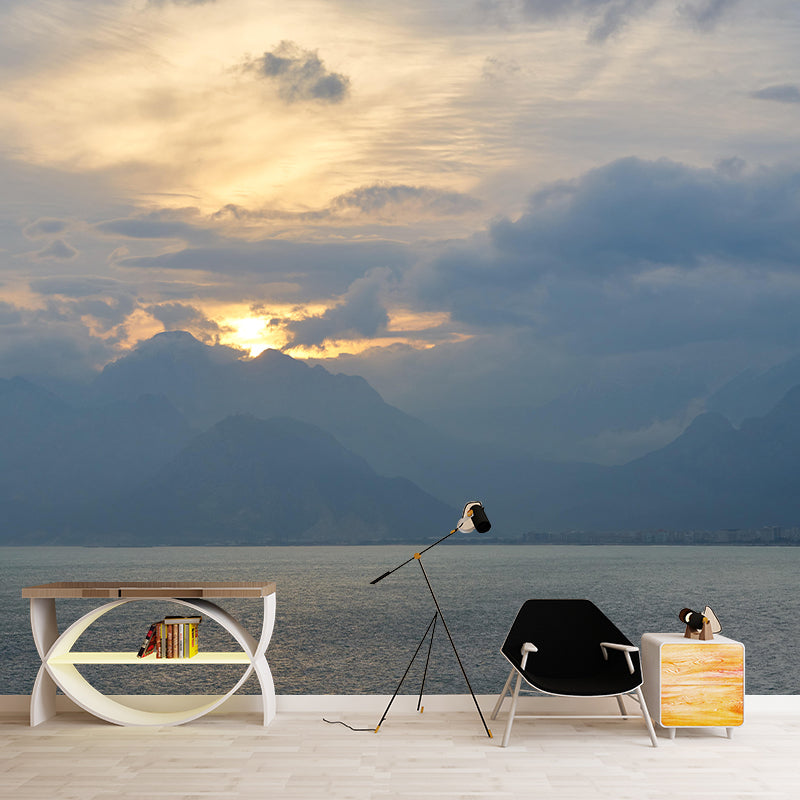 Clouds Landscapes Horizontal Photography Mural Eco-friendly Wallpaper for Home