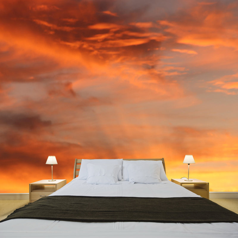 Clouds Landscapes Horizontal Photography Mural Eco-friendly Wallpaper for Home