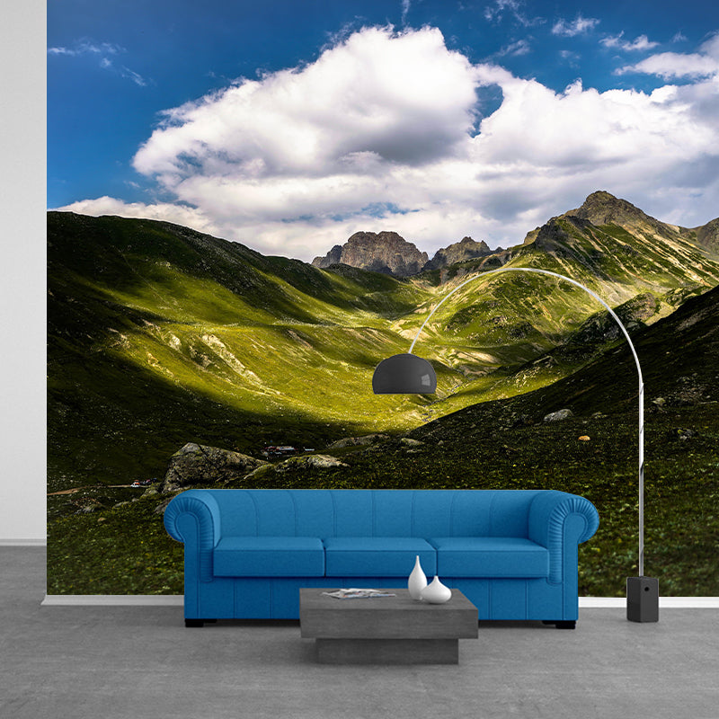 Huge Cloud Mountain Photography Mural Eco-friendly Wallpaper for Home Decor