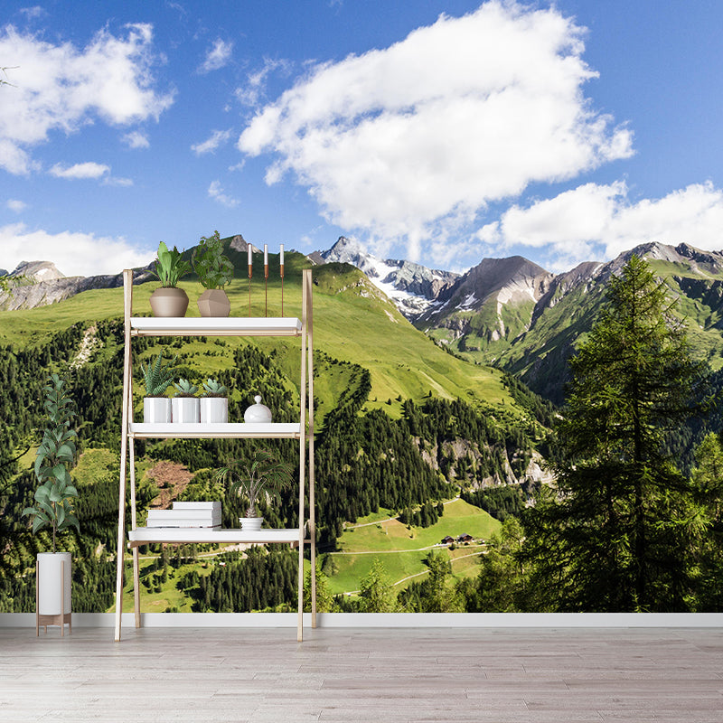 Cloud Wallpaper Horizontal Photography Mountain Landscapes Eco-friendly Mural for Bedroom