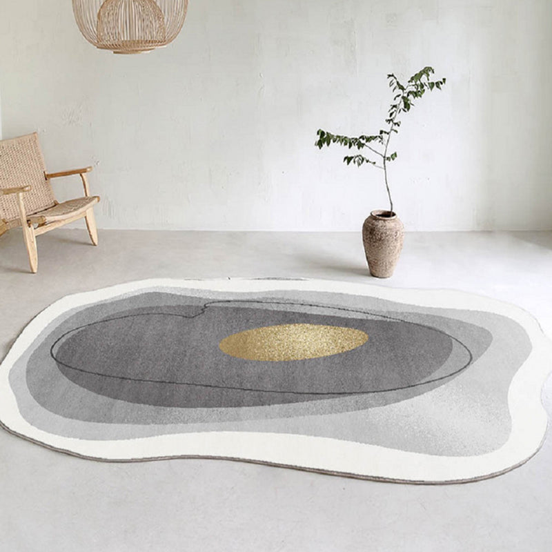 Beige Modern Rug Polyester Color Piece Rug Stain Resistant Rug for Living Room