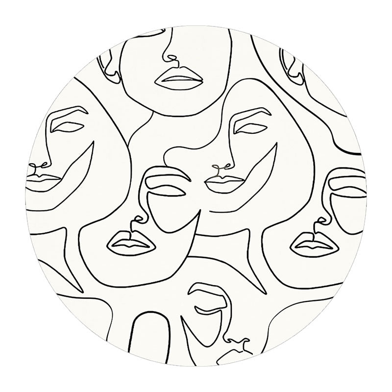 Rapis moderne vert Polyester Rattract Print Rapis lavable pour le salon