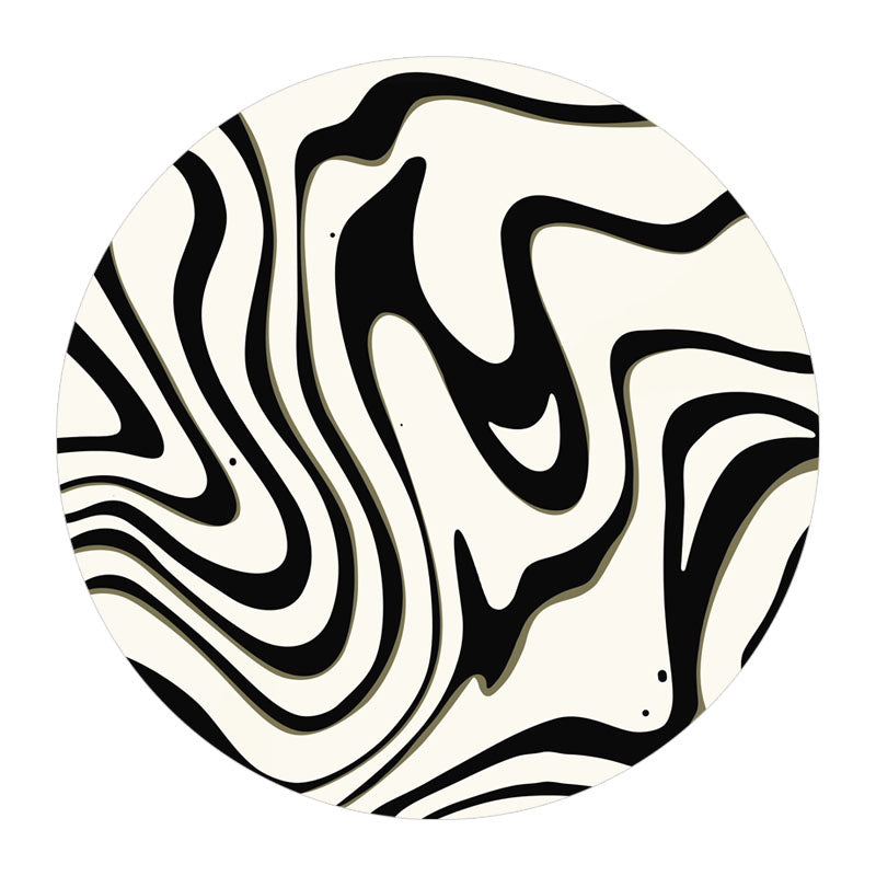 Rapis moderne vert Polyester Rattract Print Rapis lavable pour le salon