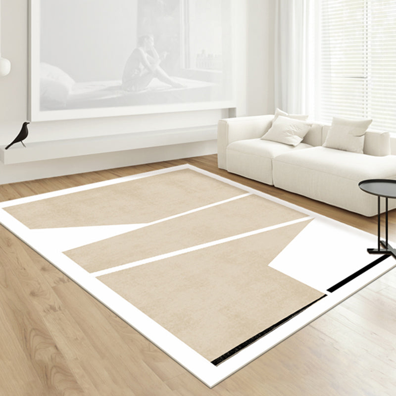 Tapis à motif marron clair mélange tapis moderne non glipt tapis pour salle de gamme