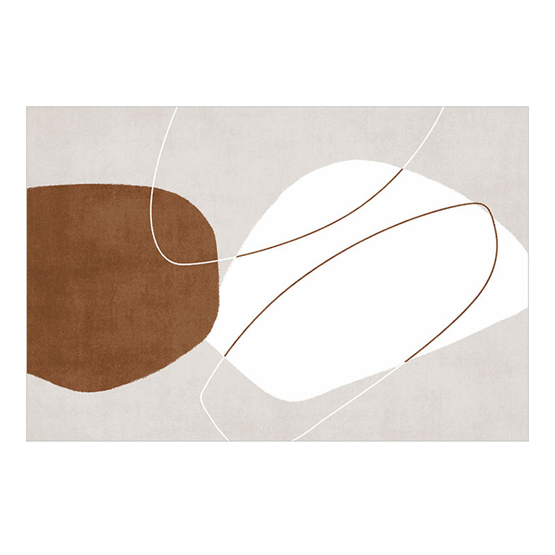 Tapis à motif marron clair mélange tapis moderne non glipt tapis pour salle de gamme