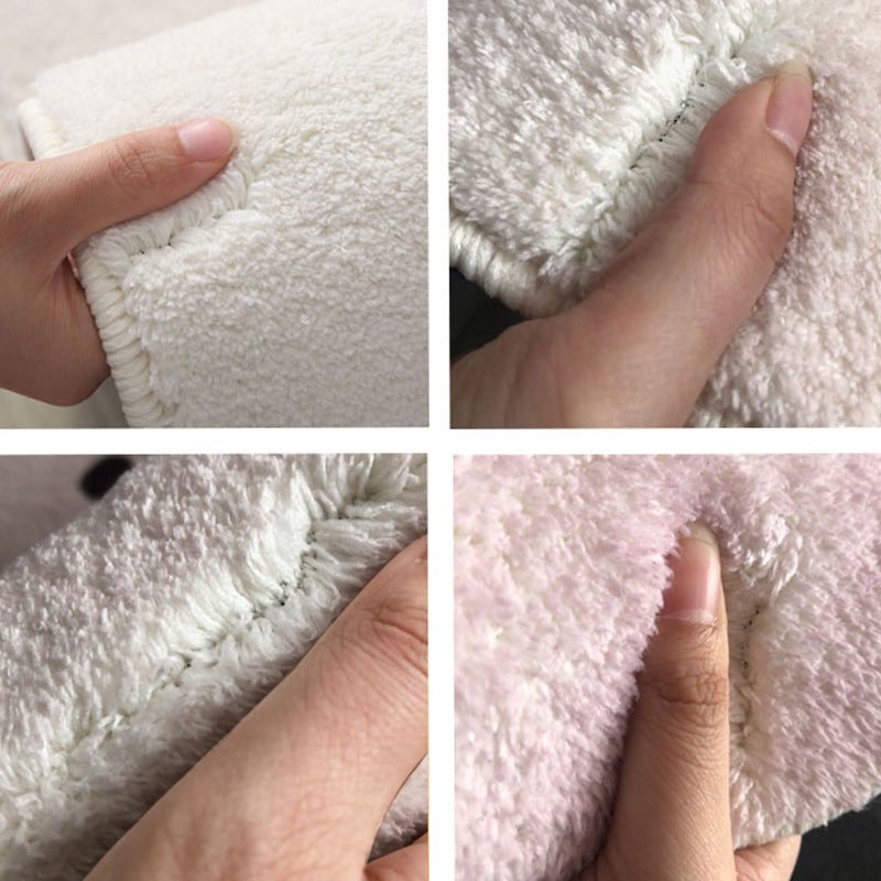 Light Grey Stripe Rug Blending Casual Rug Washable Rug for Living Room