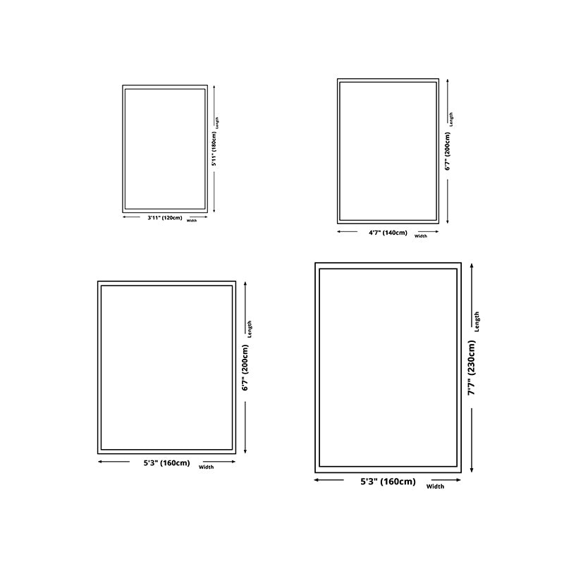 Black Retro Rug Polyester Graphic Rug Washable Indoor Rug for Living Room