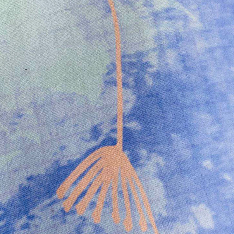 Light Blue Abstract Line Rug Polyester Modern Rug Washable Rug for Living Room