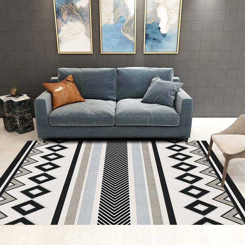 Gold Contemporary Rug Polyester Pattern Rug Non-Slip Backing Rug for Drawing Room