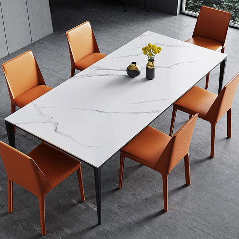 Eigentijdse massieve rugarmloze zijstoelen lederen eetkamerstoelen voor keuken