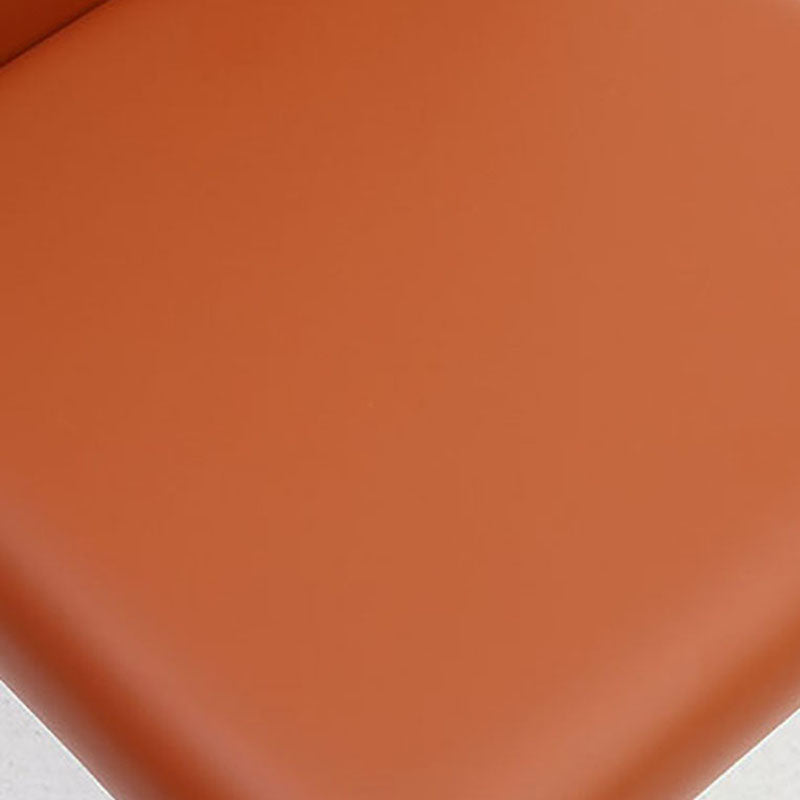 Sillas laterales de comedor de cuero de estilo moderno, sillas sin brazos con respaldo sólido con acabado mate