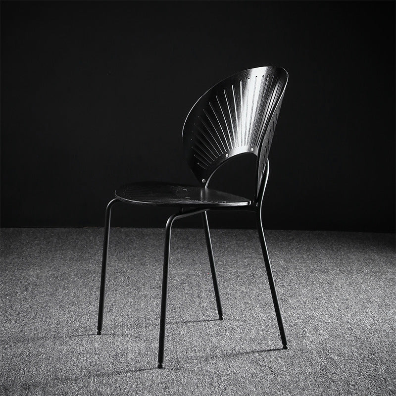 Metal Contemporary Kitchen Dining Side Chair Open Back Dining Chairs