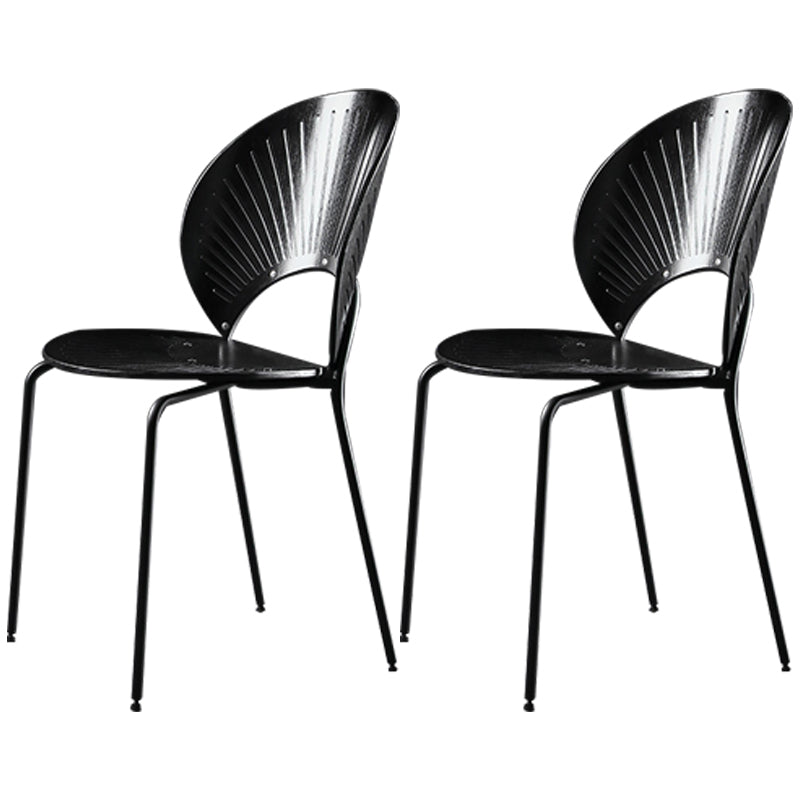 Metal Contemporary Kitchen Dining Side Chair Open Back Dining Chairs