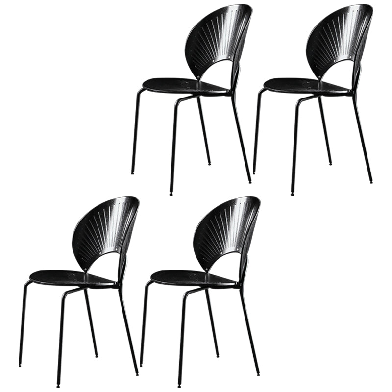 Metal Contemporary Kitchen Dining Side Chair Open Back Dining Chairs