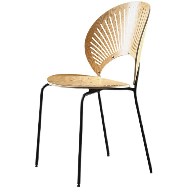 Metal Contemporary Kitchen Dining Side Chair Open Back Dining Chairs