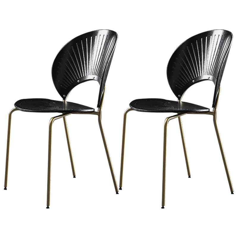Metal Contemporary Kitchen Dining Side Chair Open Back Dining Chairs