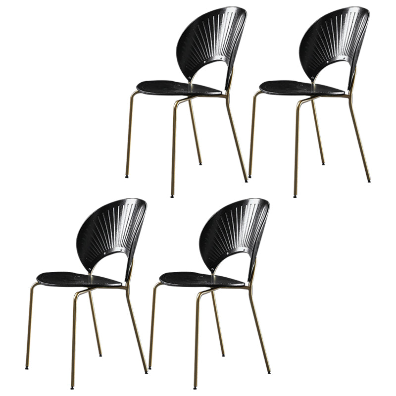 Metal Contemporary Kitchen Dining Side Chair Open Back Dining Chairs