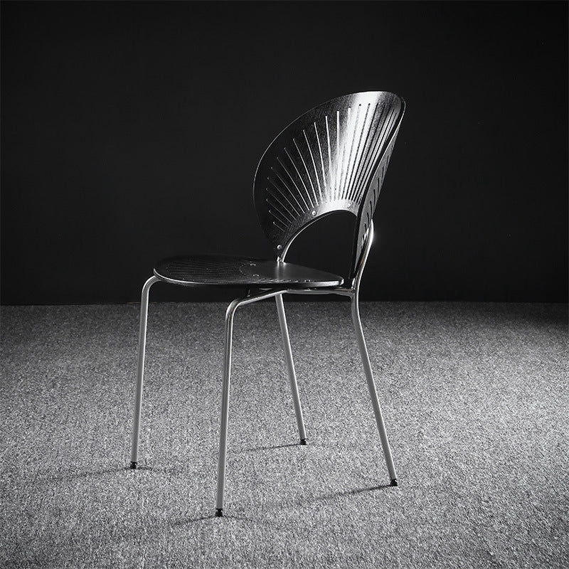Metal Contemporary Kitchen Dining Side Chair Open Back Dining Chairs
