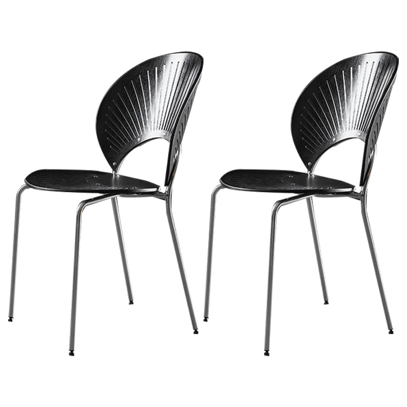 Metal Contemporary Kitchen Dining Side Chair Open Back Dining Chairs