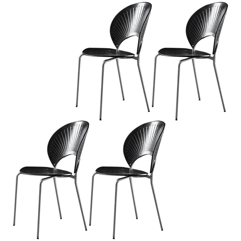 Metal Contemporary Kitchen Dining Side Chair Open Back Dining Chairs