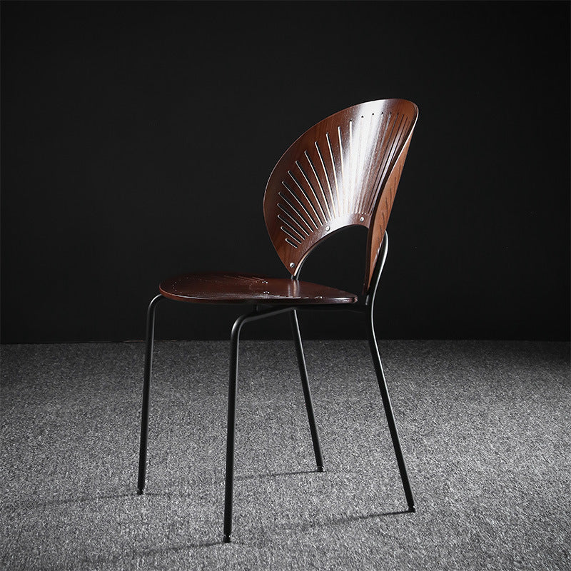 Metal Contemporary Kitchen Dining Side Chair Open Back Dining Chairs