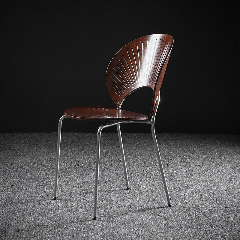 Metal Contemporary Kitchen Dining Side Chair Open Back Dining Chairs