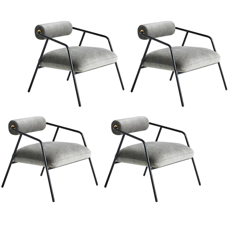 Silla interior contemporánea del brazo del metal Silla trasera abierta de la tela mate