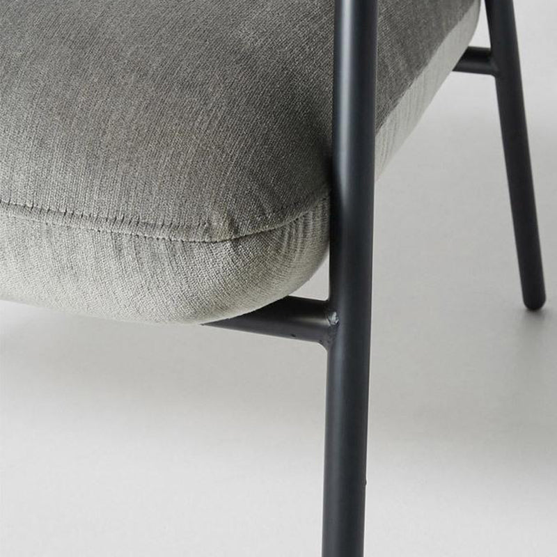 Silla interior contemporánea del brazo del metal Silla trasera abierta de la tela mate
