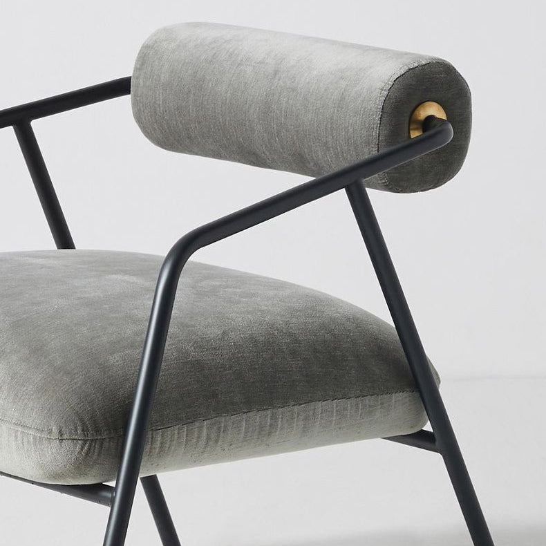 Silla interior contemporánea del brazo del metal Silla trasera abierta de la tela mate