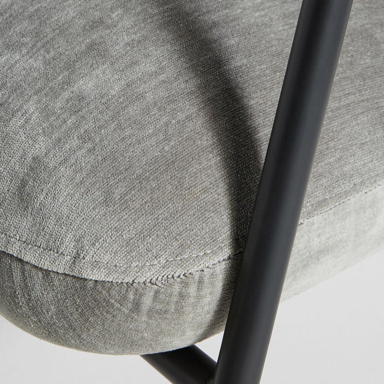 Silla interior contemporánea del brazo del metal Silla trasera abierta de la tela mate