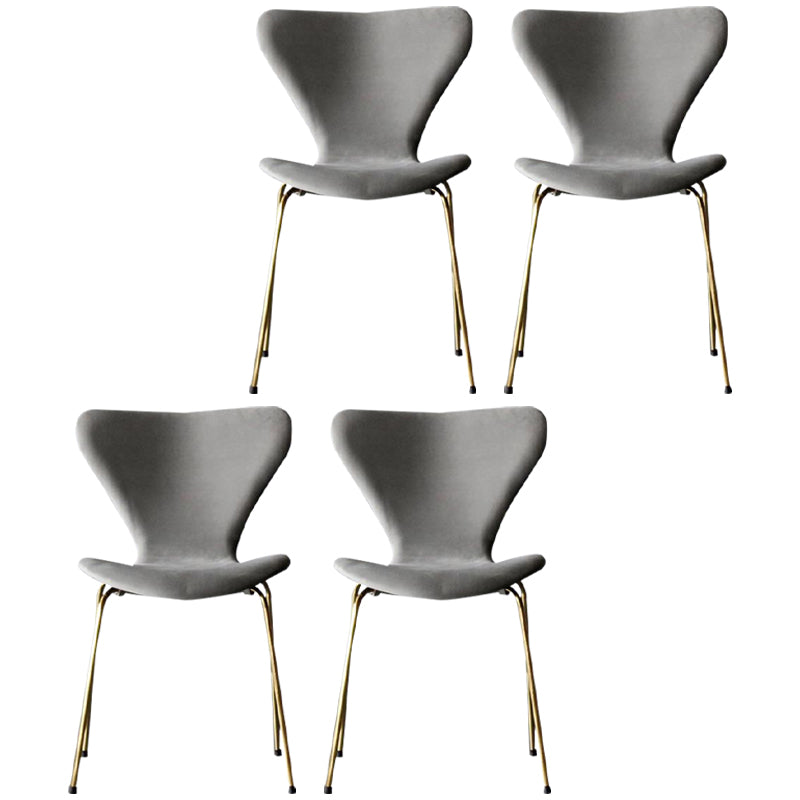 Silla lateral de terciopelo escandinavo para restaurante, silla de comedor con respaldo lateral y acabado mate