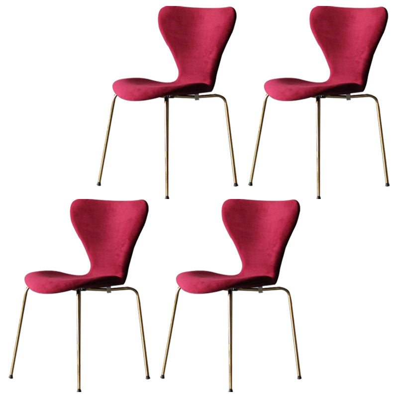 Silla lateral de terciopelo escandinavo para restaurante, silla de comedor con respaldo lateral y acabado mate