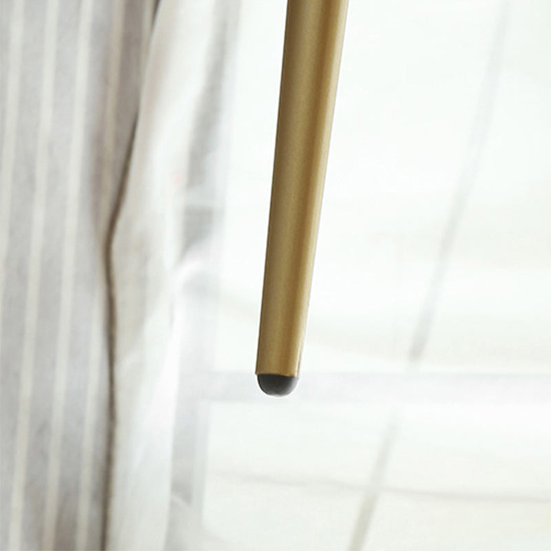 Sillas de comedor nórdicas con respaldo abierto, silla lateral para cocina con patas de metal