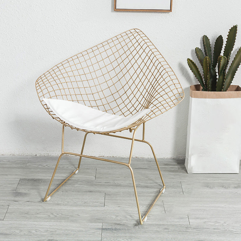 Glam -stijl eetkamerstoelen keuken eetwarmeloze stoelen met metalen benen