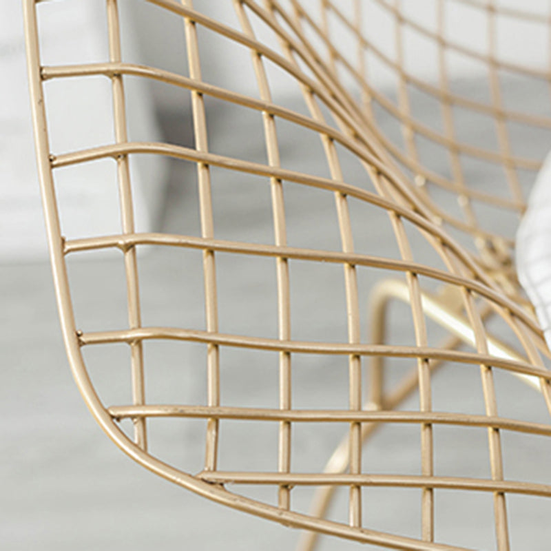 Glam -stijl eetkamerstoelen keuken eetwarmeloze stoelen met metalen benen